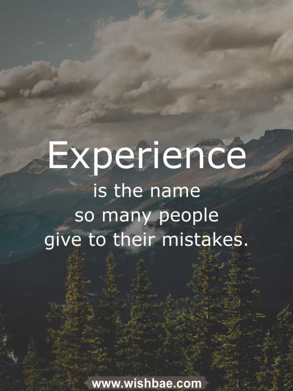 sarcastic quotes - experience